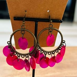 Cute Pink Boho Earrings